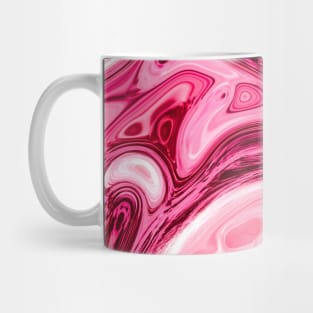 Pink and white Marble Liquid Waves colors grading pattern Mug